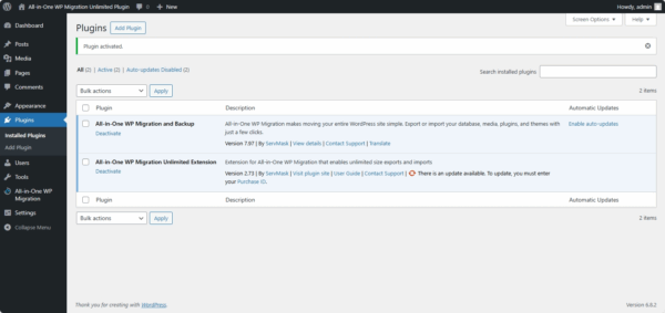 All-in-One WP Migration Unlimited  + Addons - Image 2